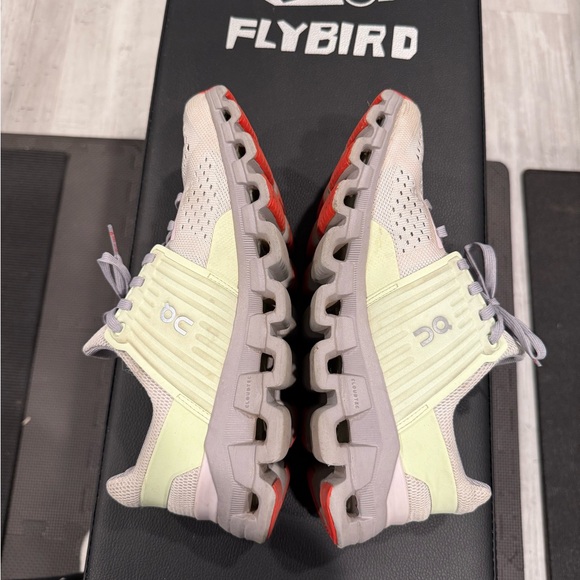 ON Running White and Orange Sneakers - Picture 6 of 8